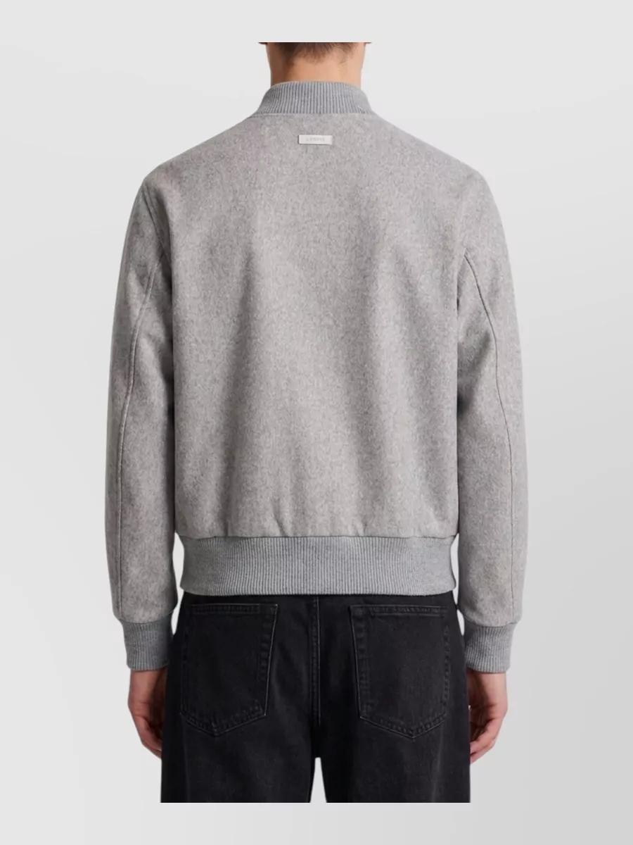 Lardini Virgin Wool Regular-Fit Bomber Jacket
