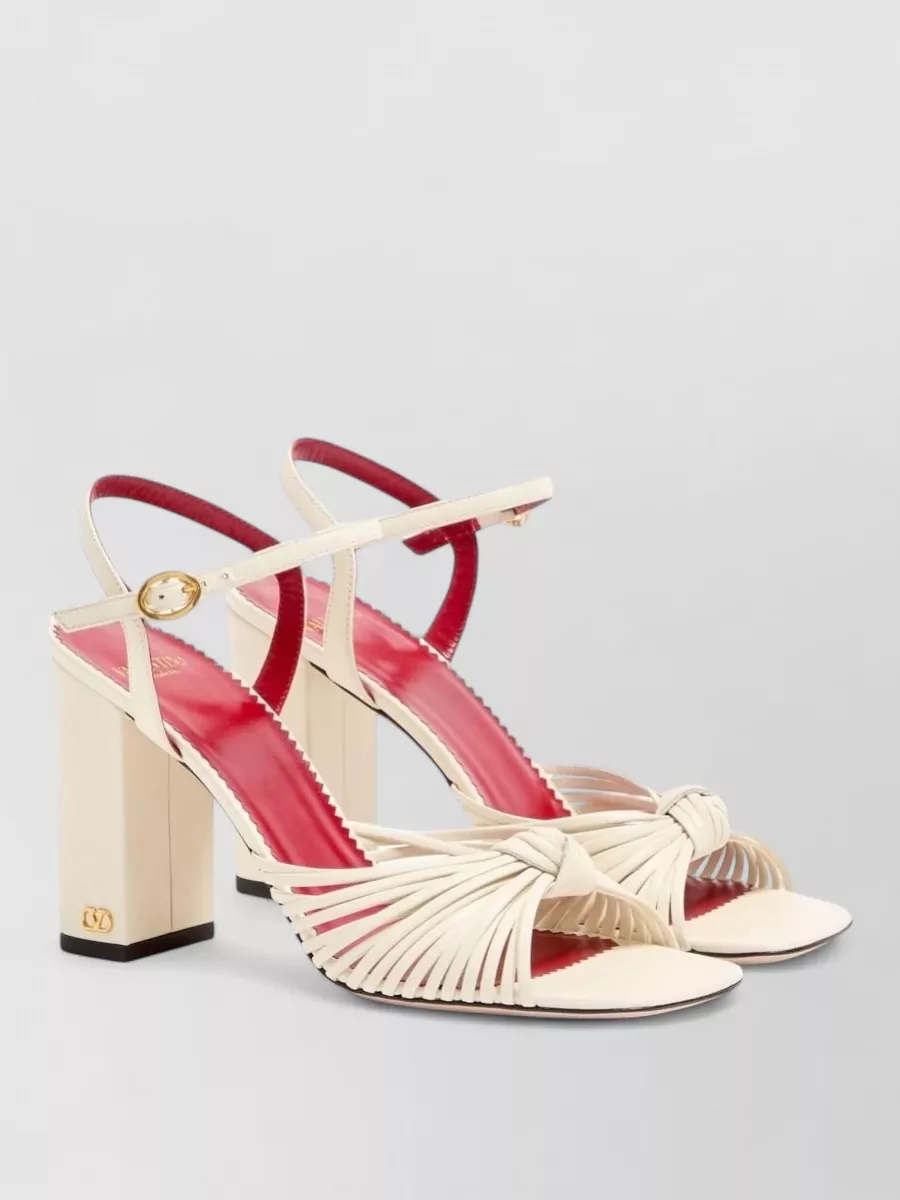 Valentino Garavani Leather knot-detail heeled sandals