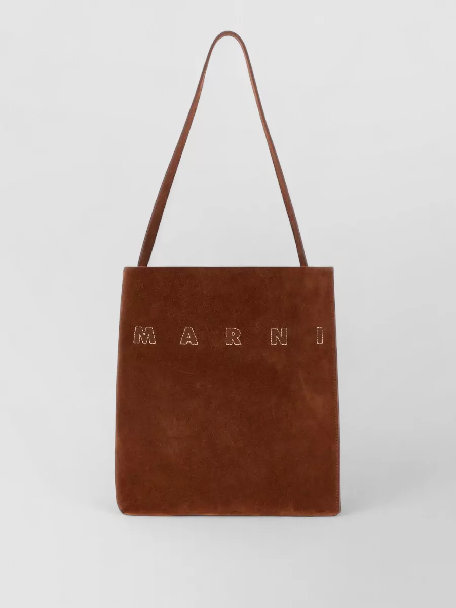 Marni museo small leather tote bag