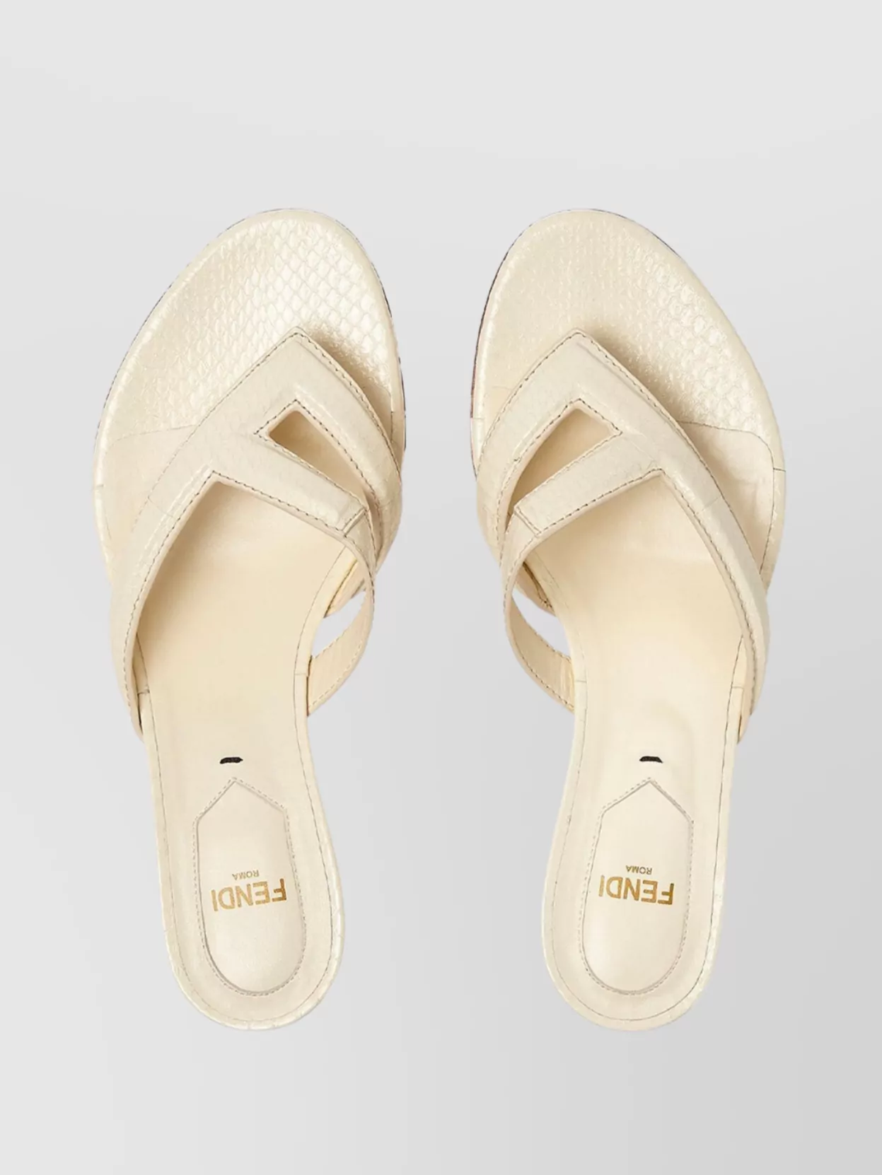 Fendi Toe Mid Heel Sandals