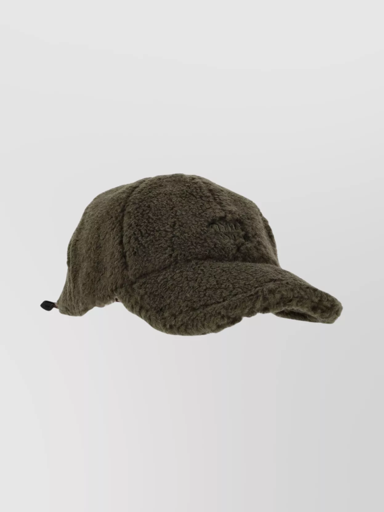 Miu Miu Fur Pile Hat Curved Brim In Green