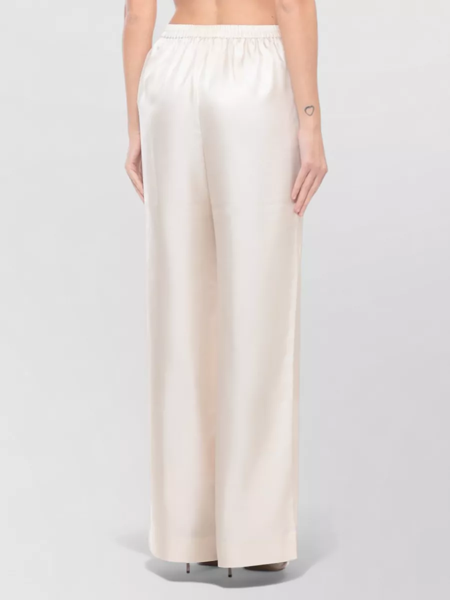 Loulou Studio Silk Wide-Leg Mid-Rise Pants