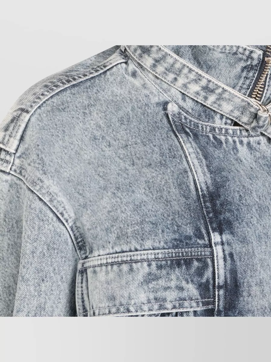 Isabel Marant Etoile Long Sleeve Jacket Front Pockets Adjustable Waist