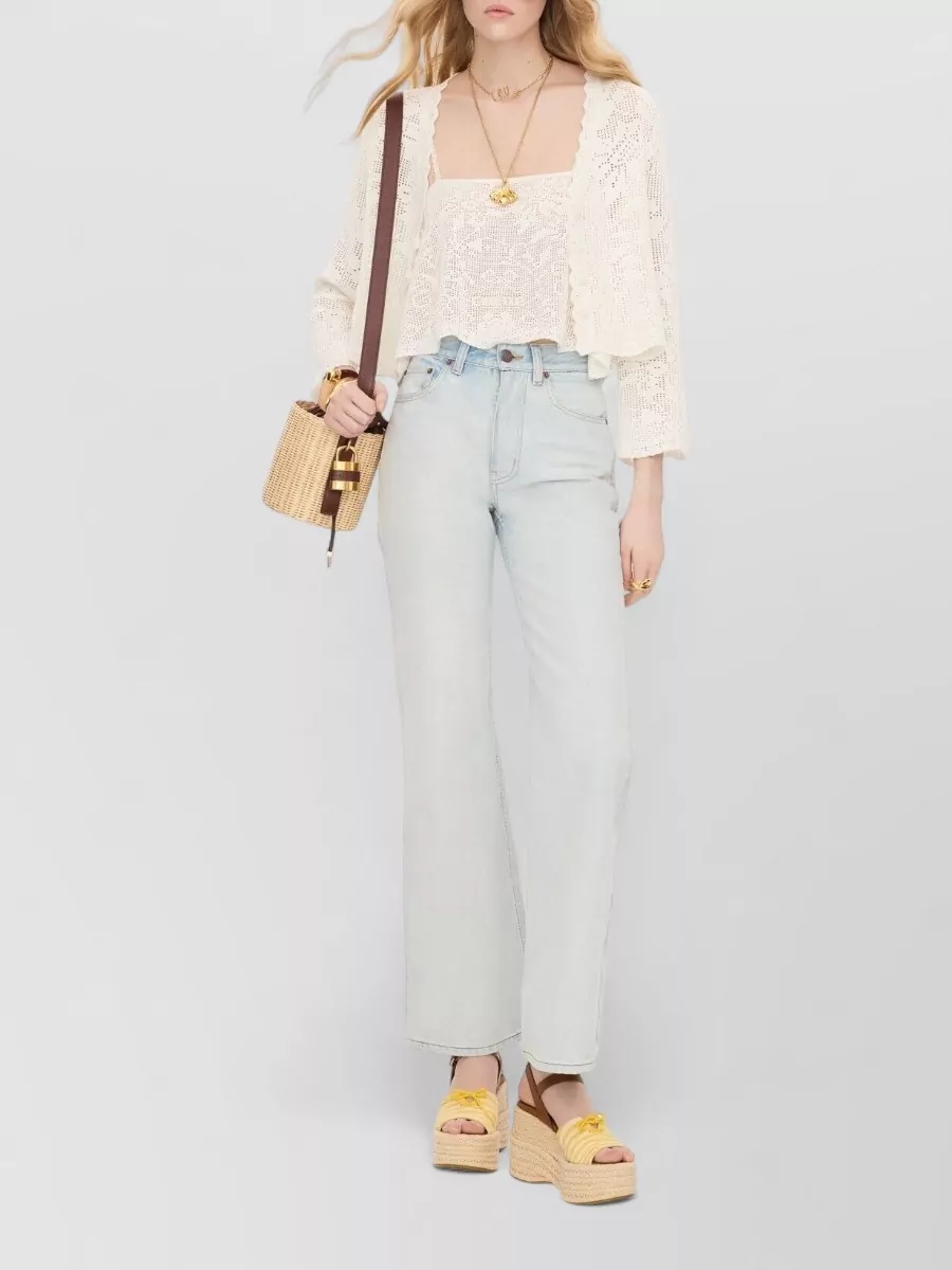 Chloé Crochet-Knit Cropped Top