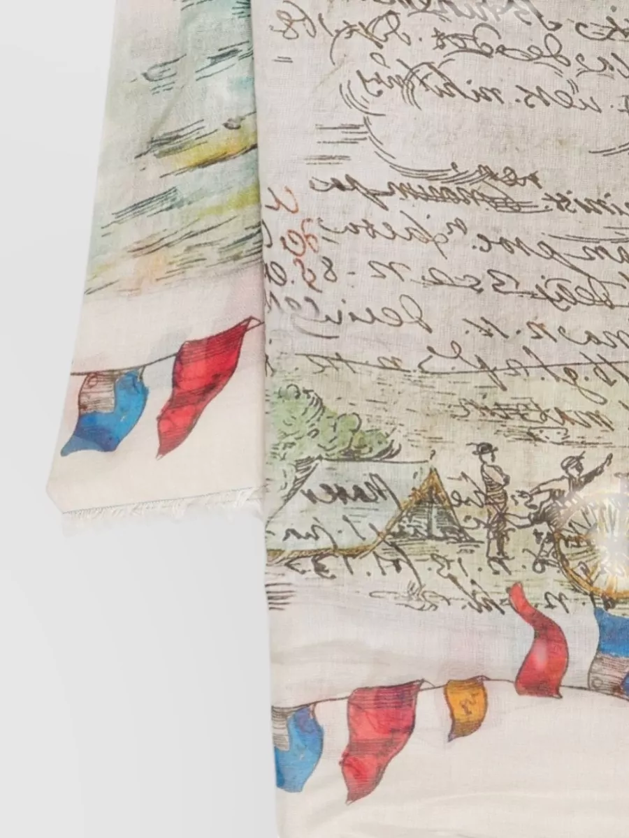 Faliero Sarti Silk Blend Printed Scarf