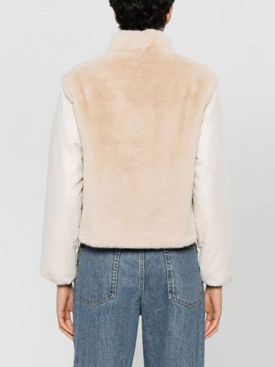 Herno Faux Fur High Neck Short Coat