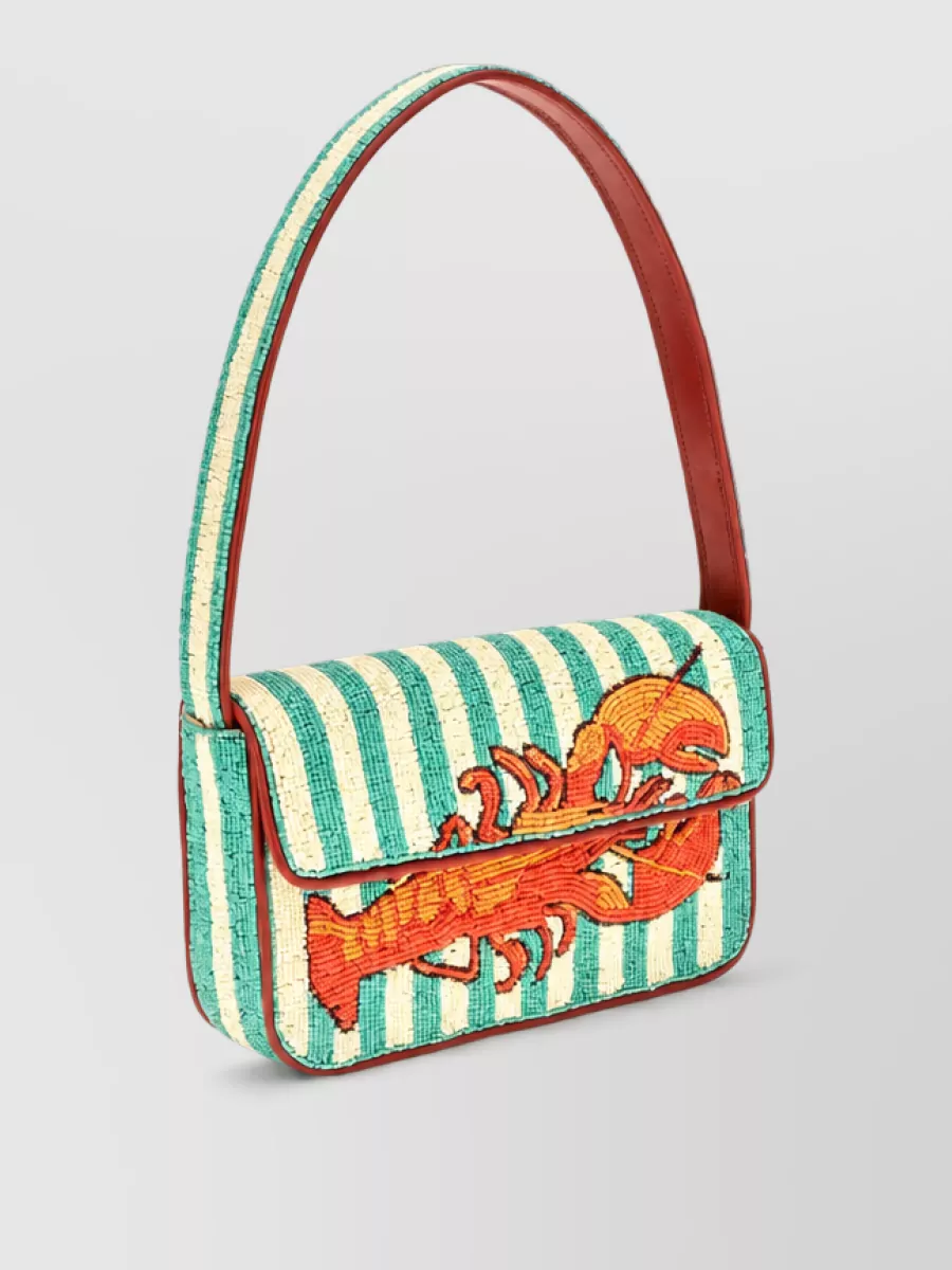 Staud na rayon clutch bag