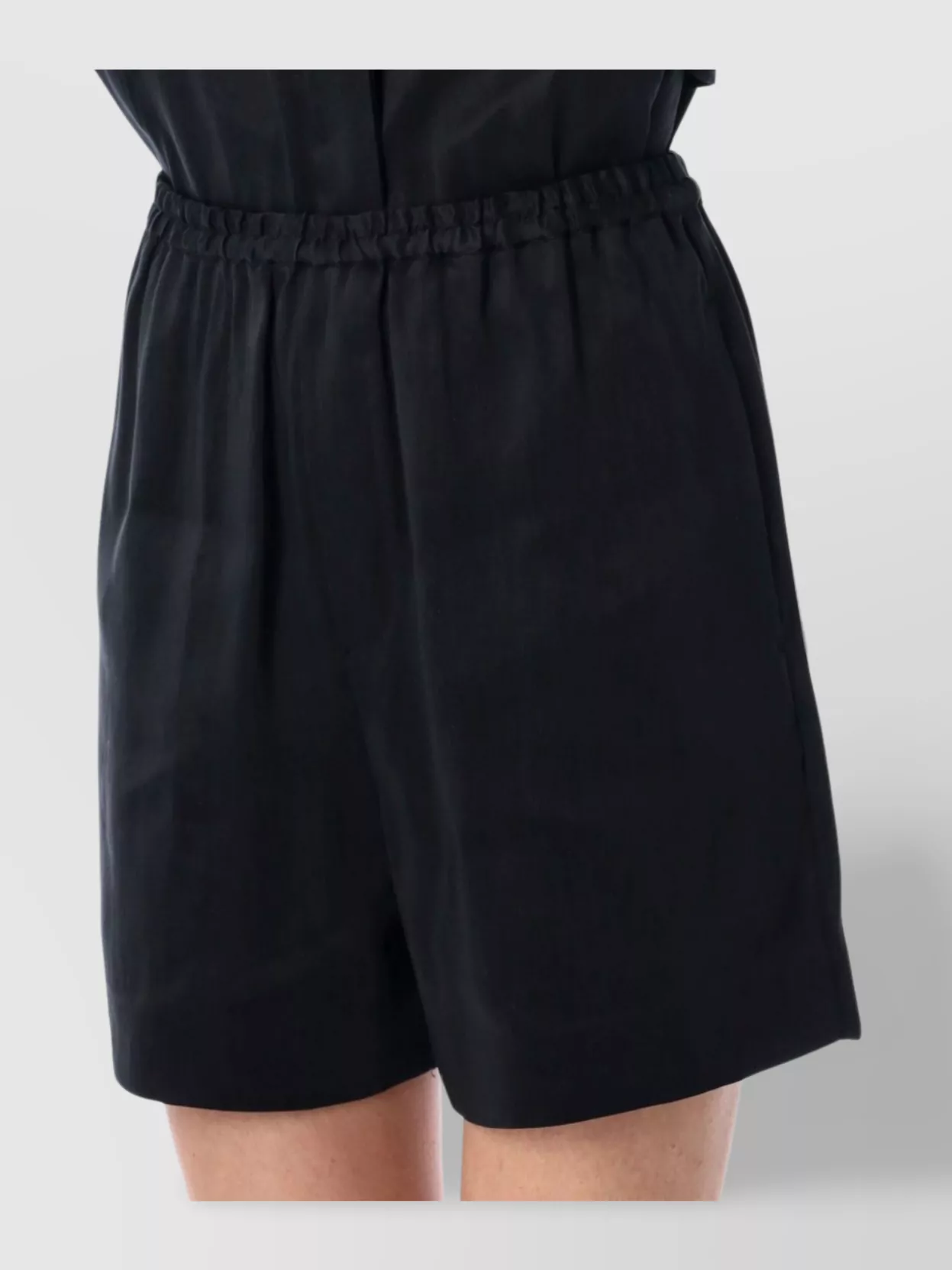 Loulou Studio Adonia Elastic Waistband Side Pockets Shorts