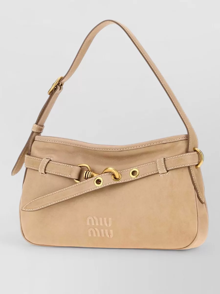 Miu Miu Aventure leather clutch bag