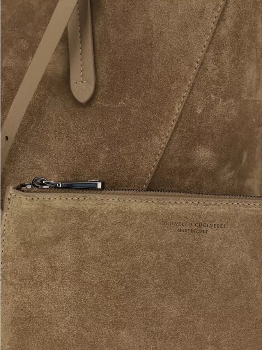 Brunello Cucinelli Calf Leather Tote Bag