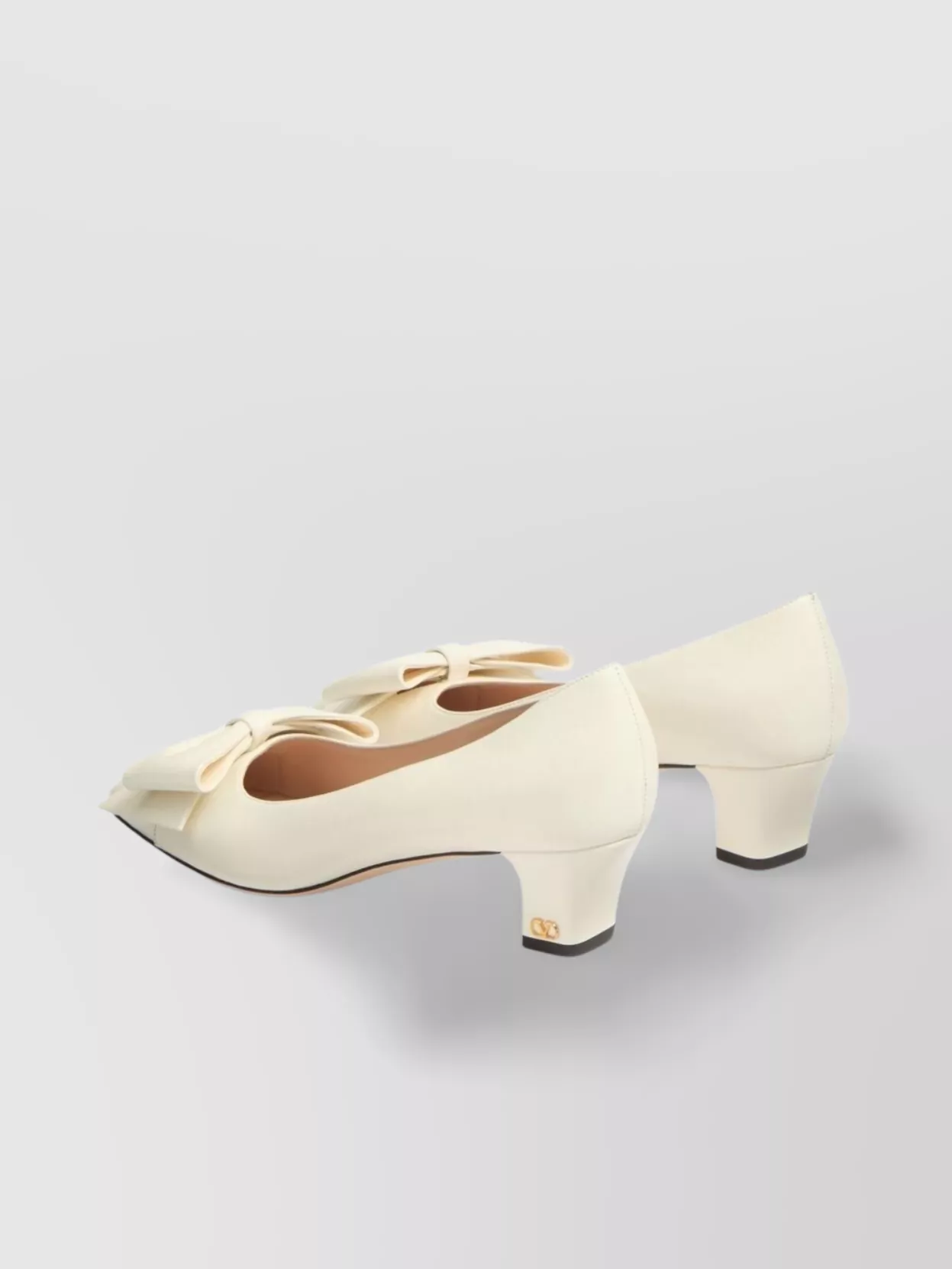 Shop Valentino Leather Pumps With Oversized Bow Detail