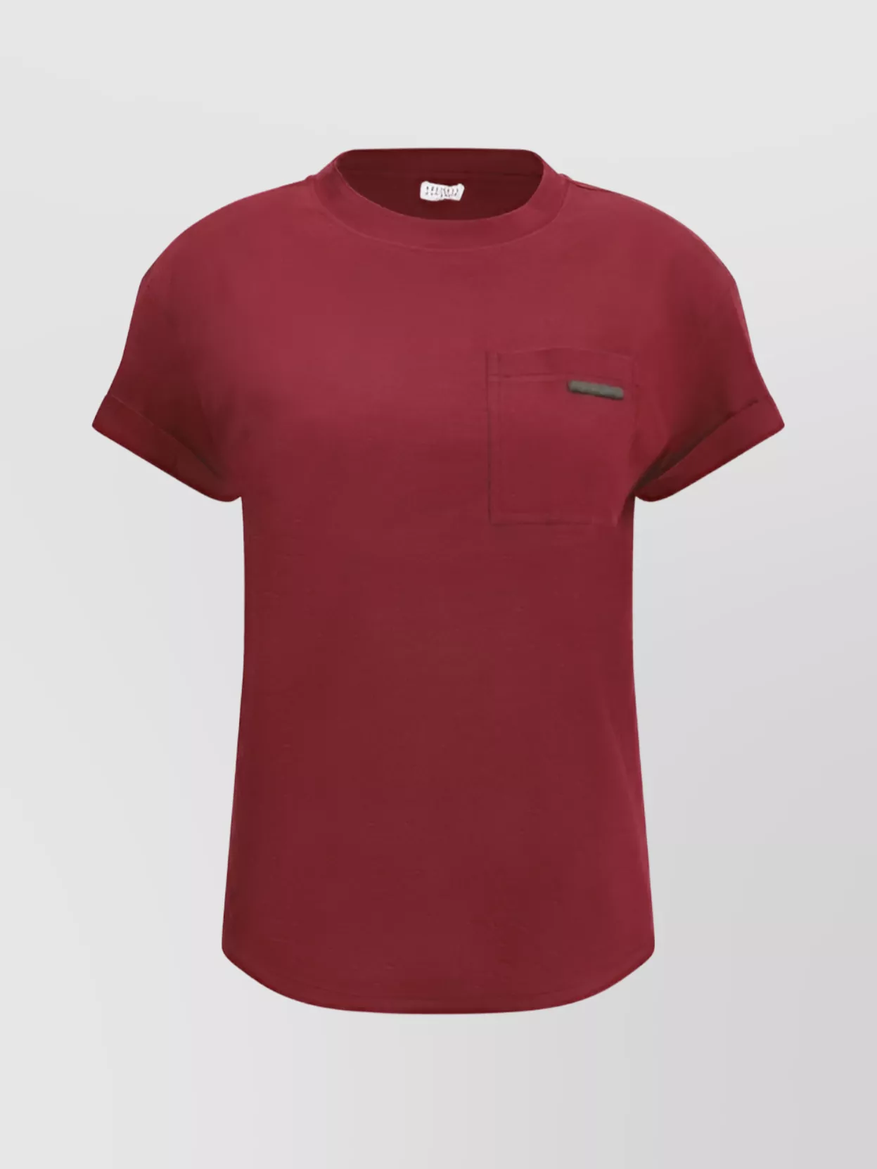 Brunello Cucinelli Monili-chain Patch-pocket T-shirt In Red
