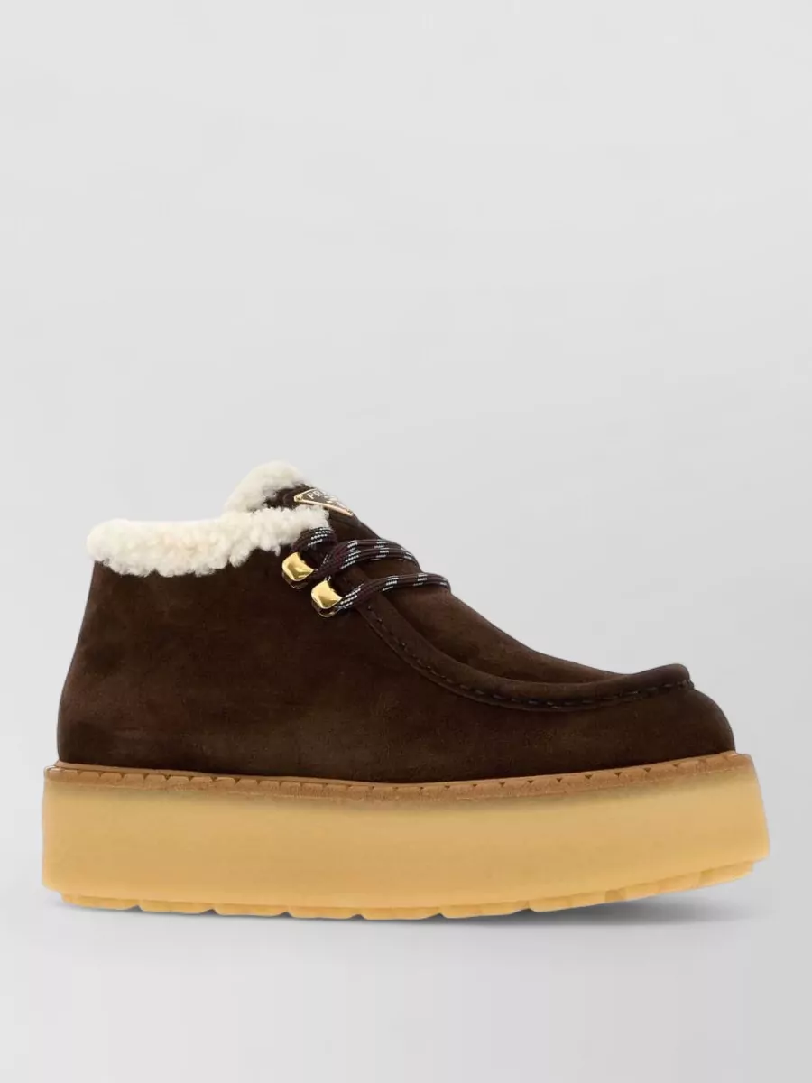 Prada suede loafers