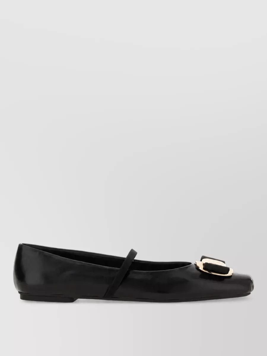 Ferragamo Leather Ballerina Shoes