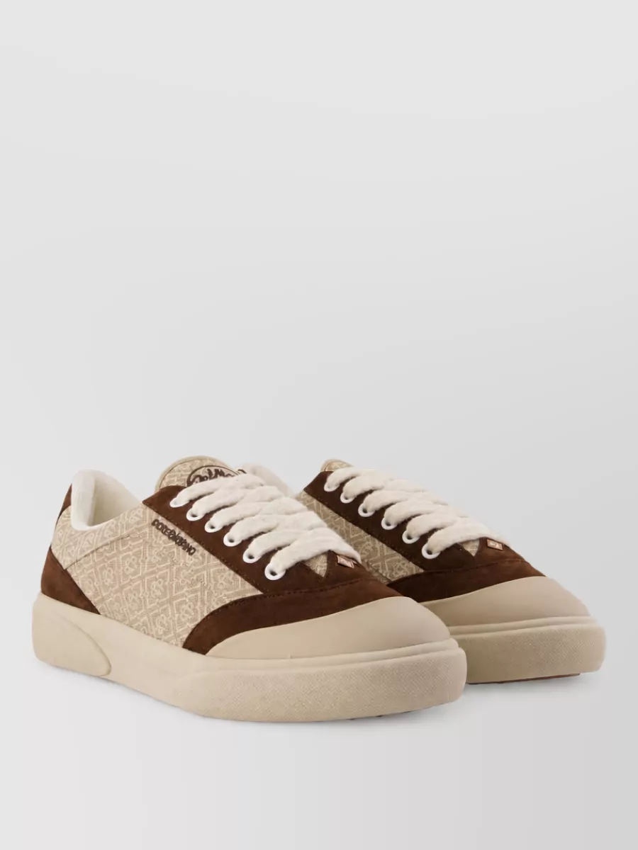 Casablanca leather lace-up sneakers