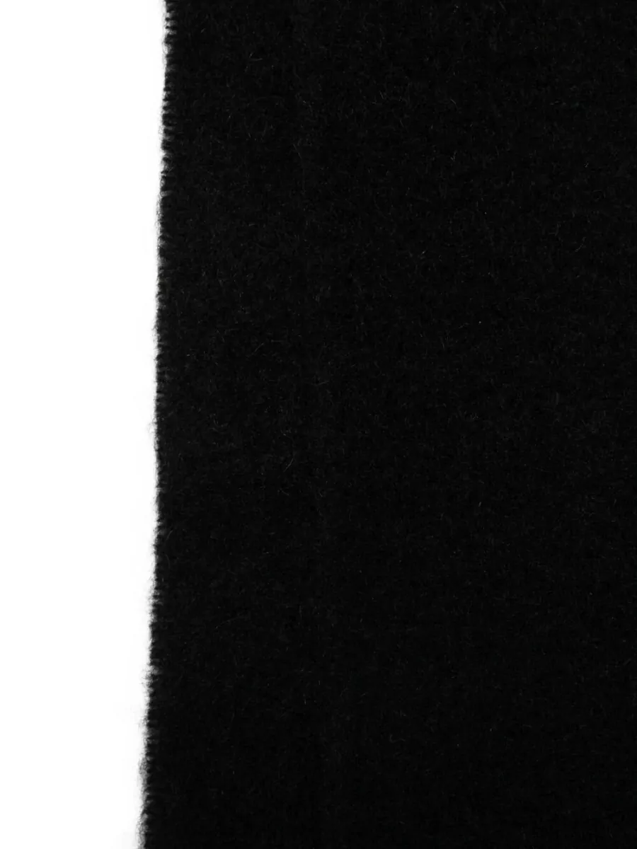 Lanvin Scarf Nylon Blend Silk Fringe Detail