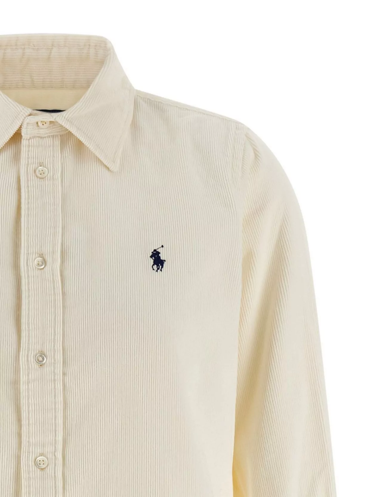 Polo Ralph Lauren Corduroy Shirt Shirt And Blouse Beige In White