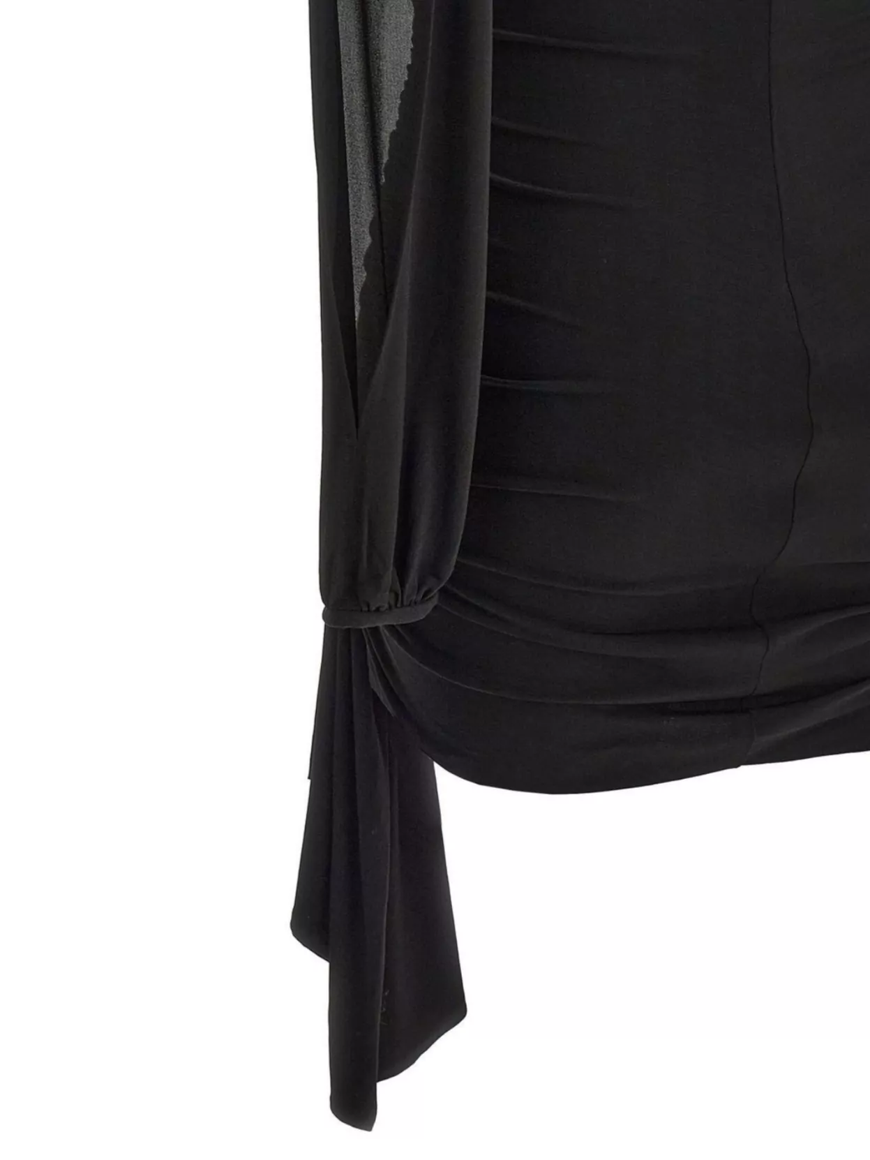 Isabel Marant Draped Long Sleeve Dress With Asymmetric Hem