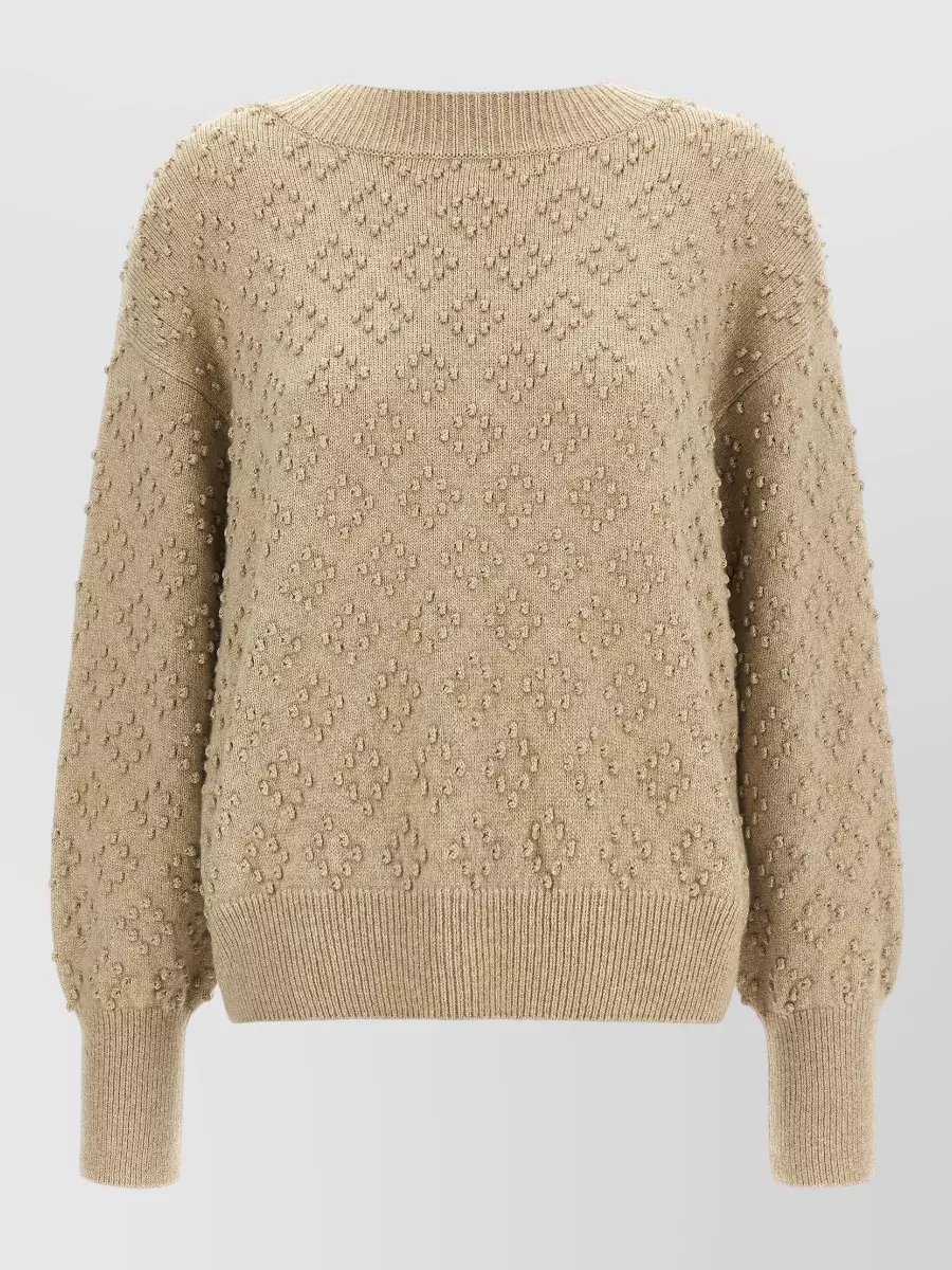 Agnona cashmere embossed sweater