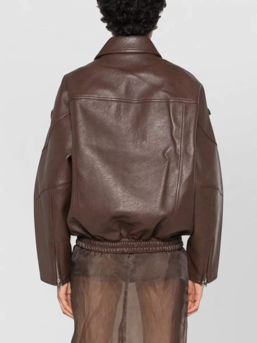 The Frankie Shop Faux Leather Oversized Bomber Jacket