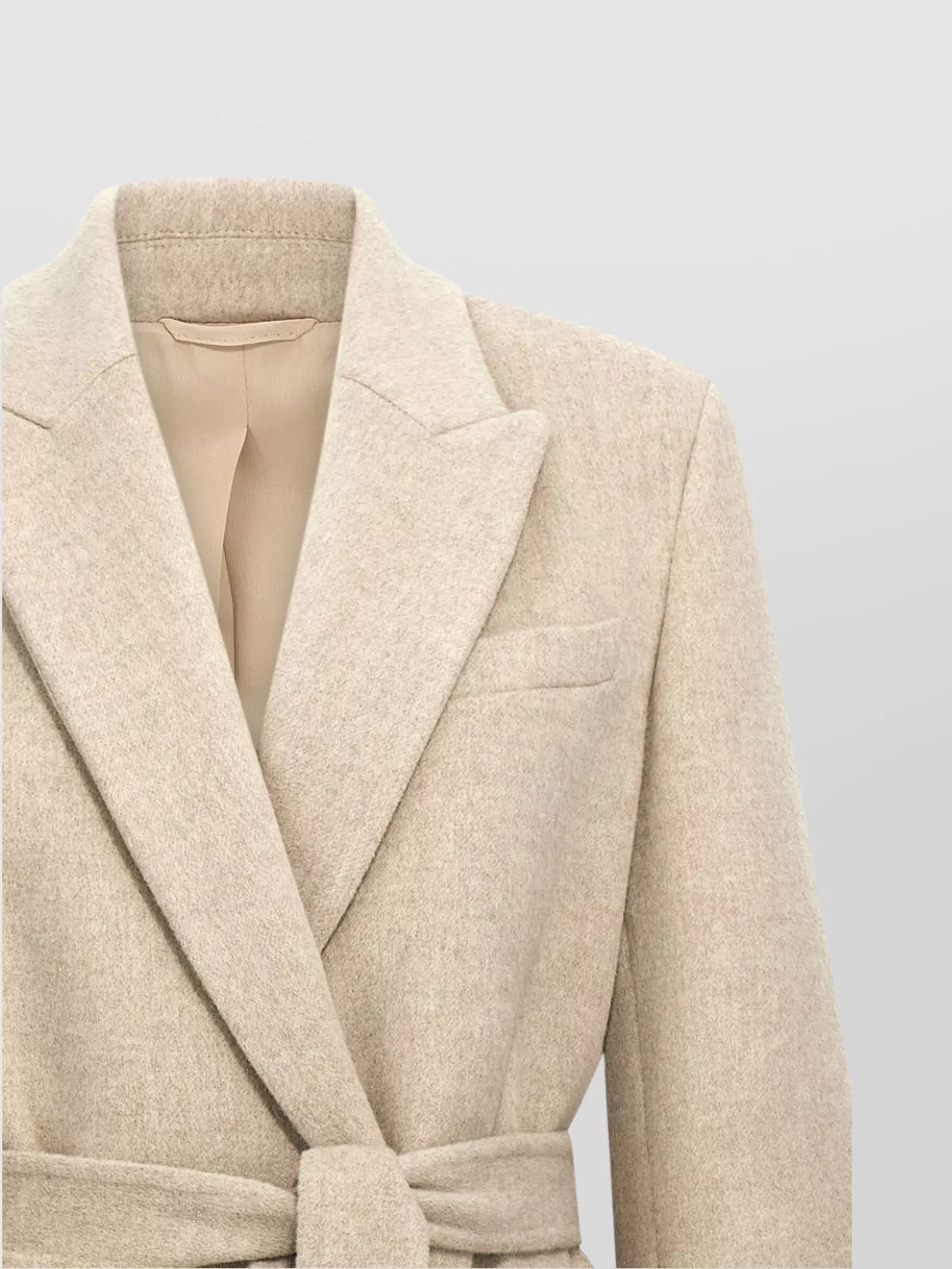 Brunello Cucinelli Long Coat With Belted Waist And Flap Pockets