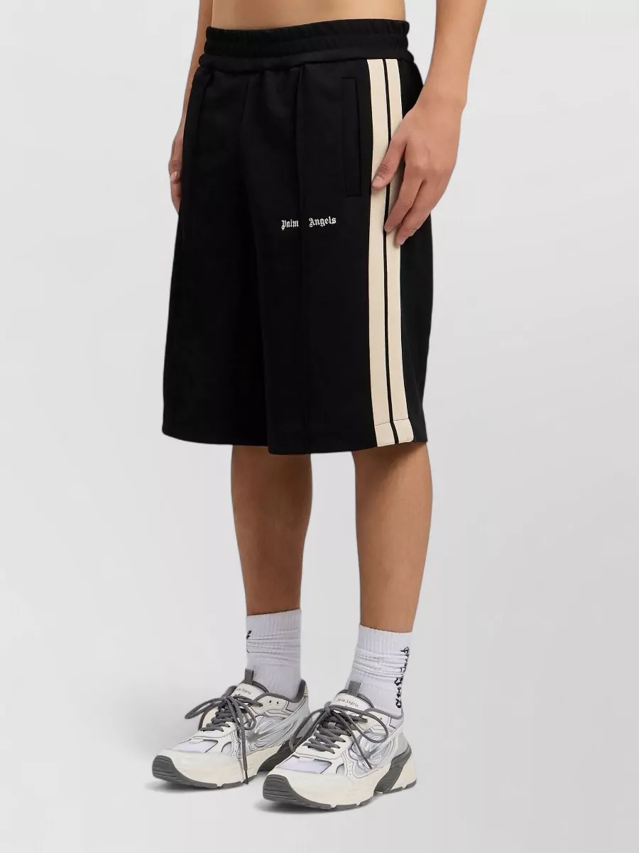 Palm Angels Logo-Print Track Shorts