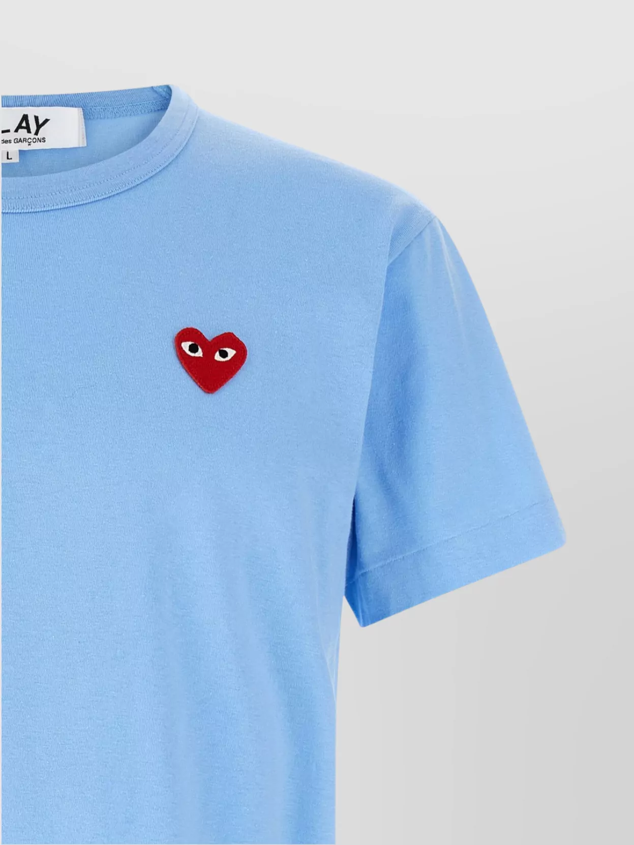 Comme Des Garçons Play Crew Neck Logo Patch T-Shirt