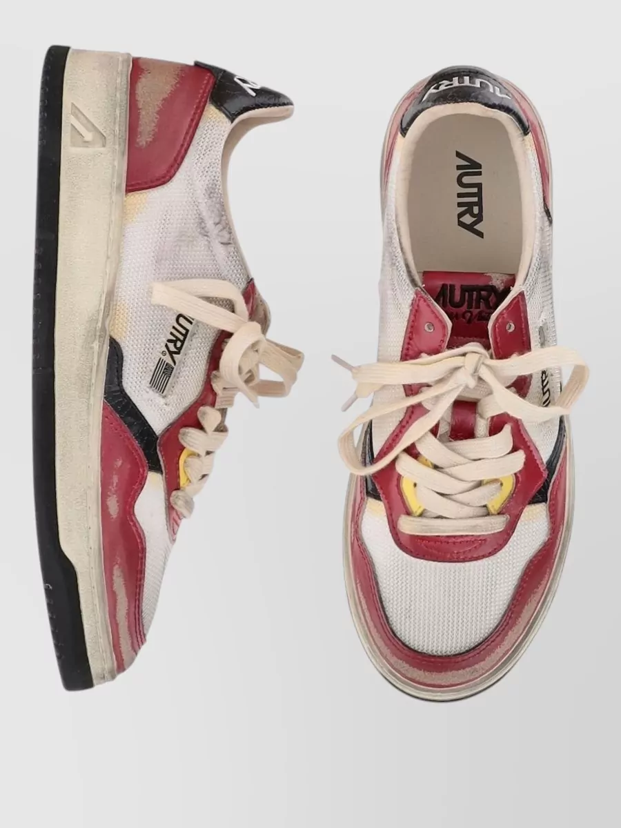 Autry Vintage Low Top Sneakers Panelled Design