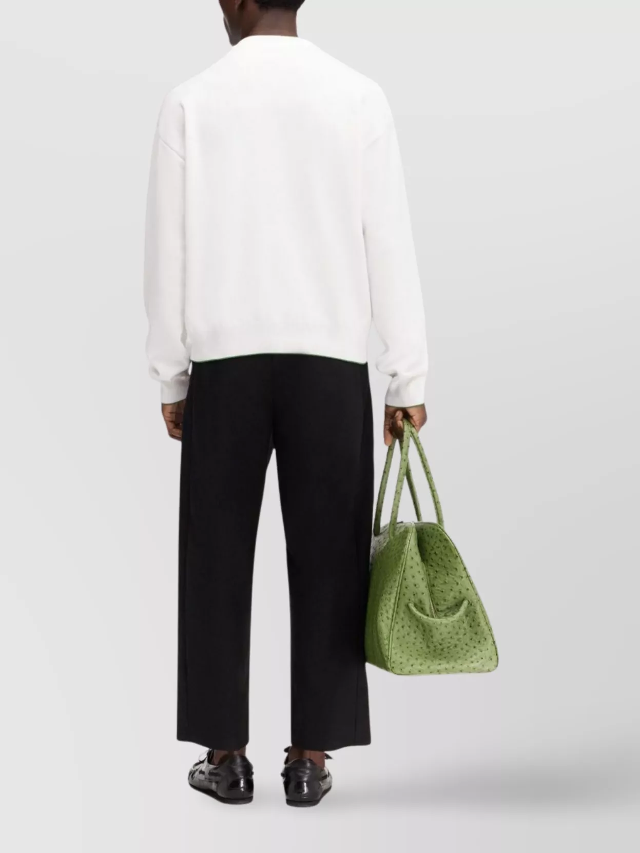 Jacquemus Crewneck Sweatshirt With Front Print And Ribbed Details