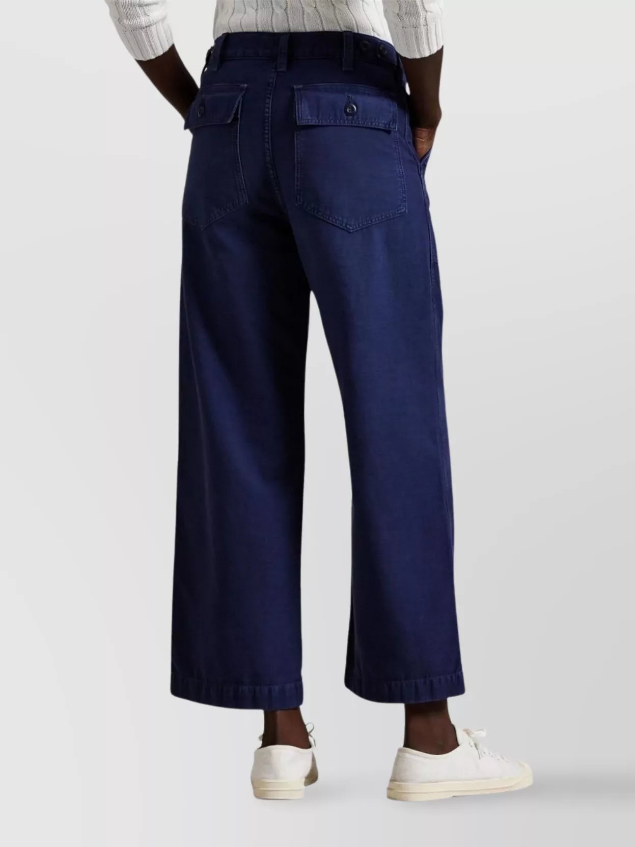 Polo Ralph Lauren Wide Leg Trousers With Front And Back Pockets