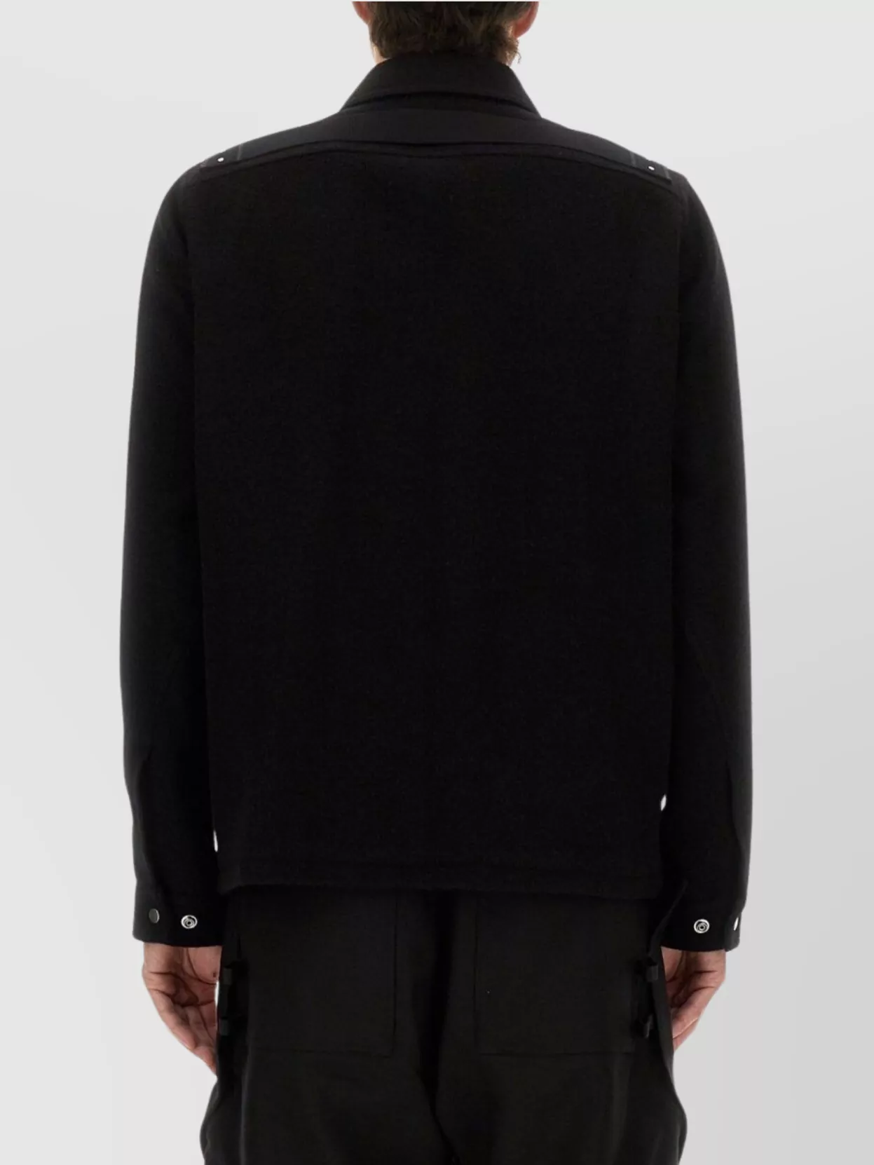Rick Owens Collared Shirt Jacket Featuring Front Pockets