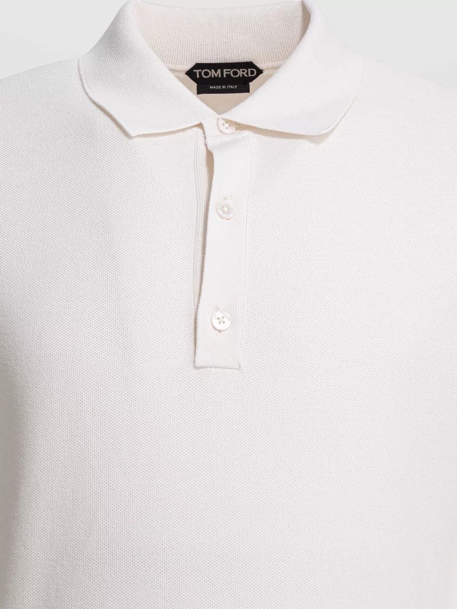 Tom Ford Silk Cotton Pique Polo Short Sleeves