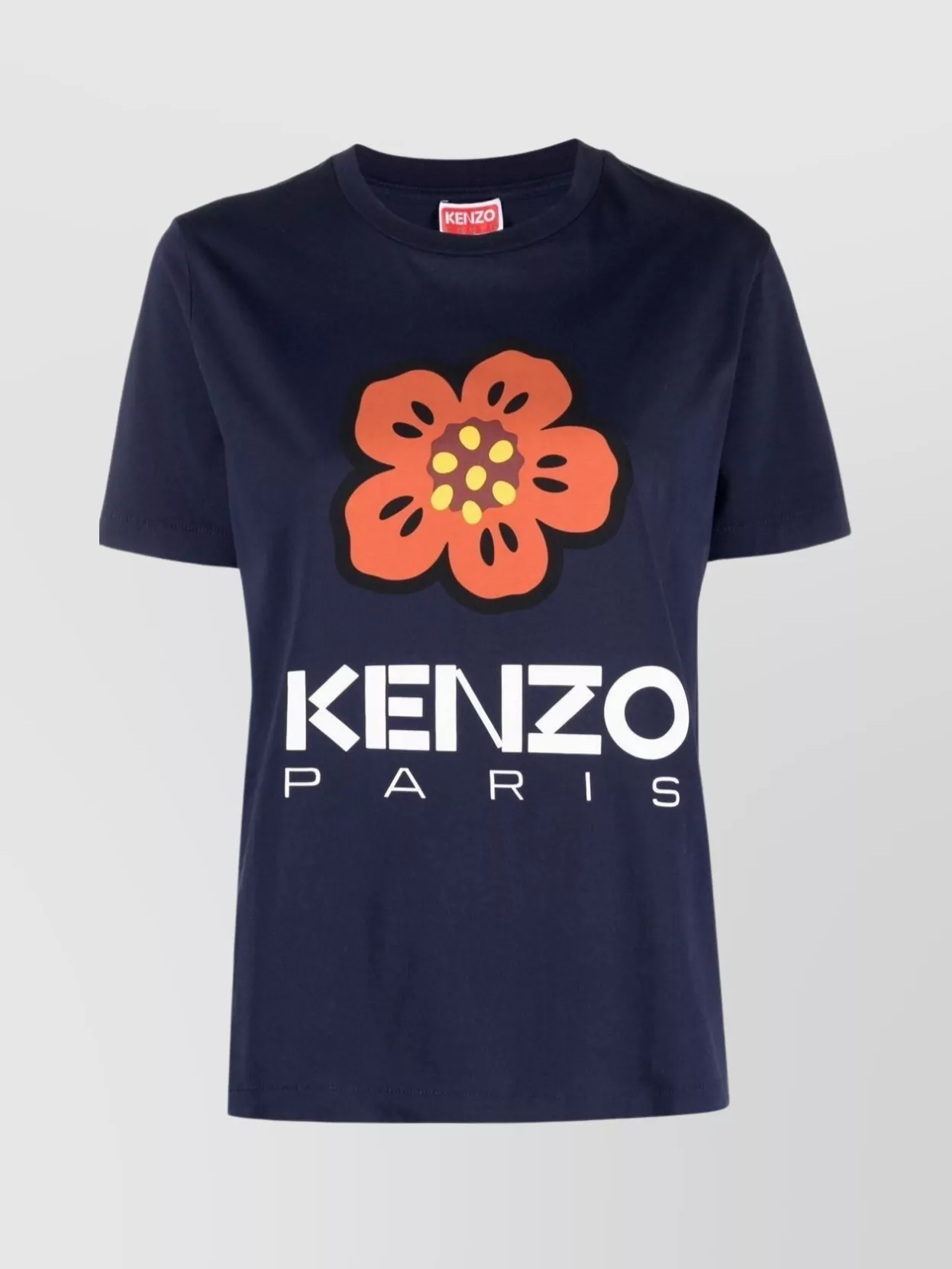 KENZO BOKE FLOWER ROUND NECK FLORAL GRAPHIC TOP