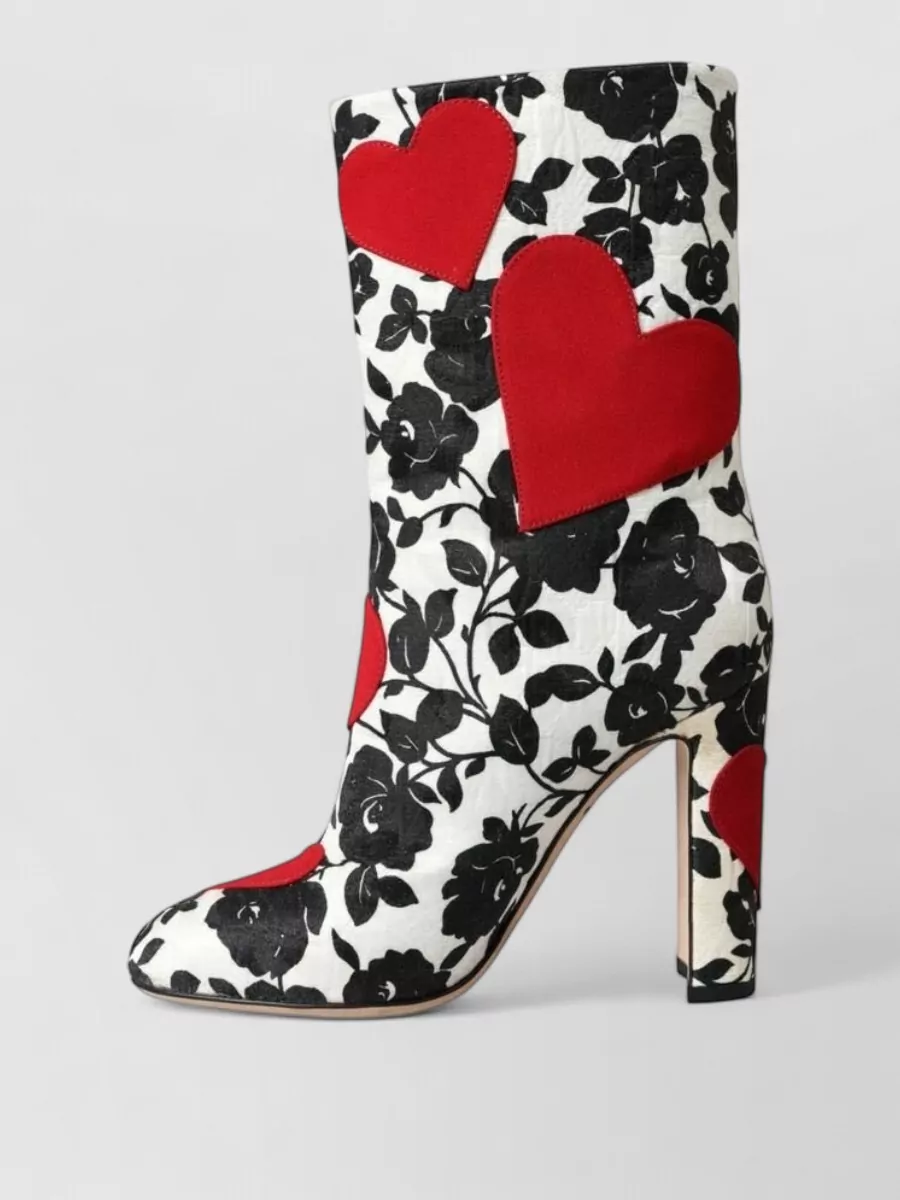 Dolce&Gabbana Floral Leather High Boots