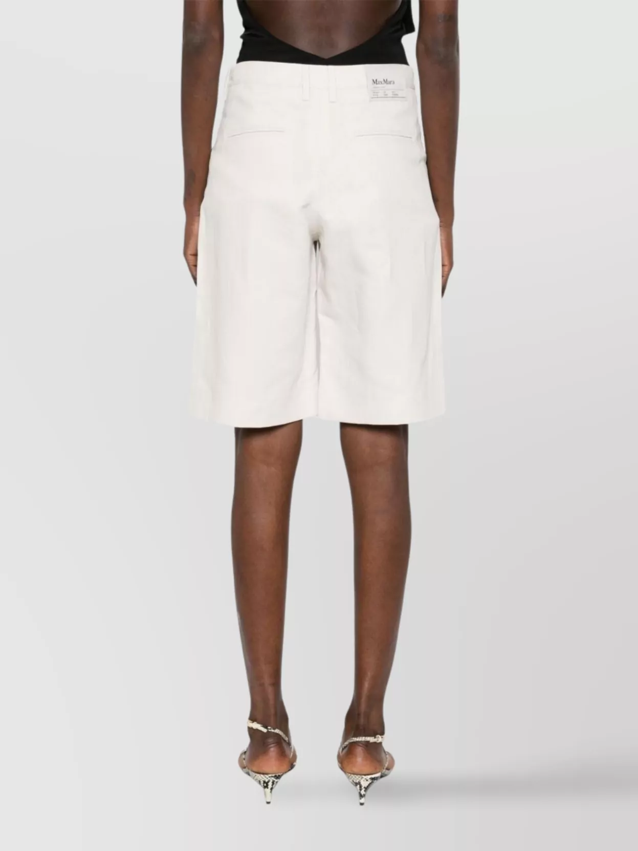'S MAX MARA BERMUDA SHORTS IN LINEN AND COTTON BLEND