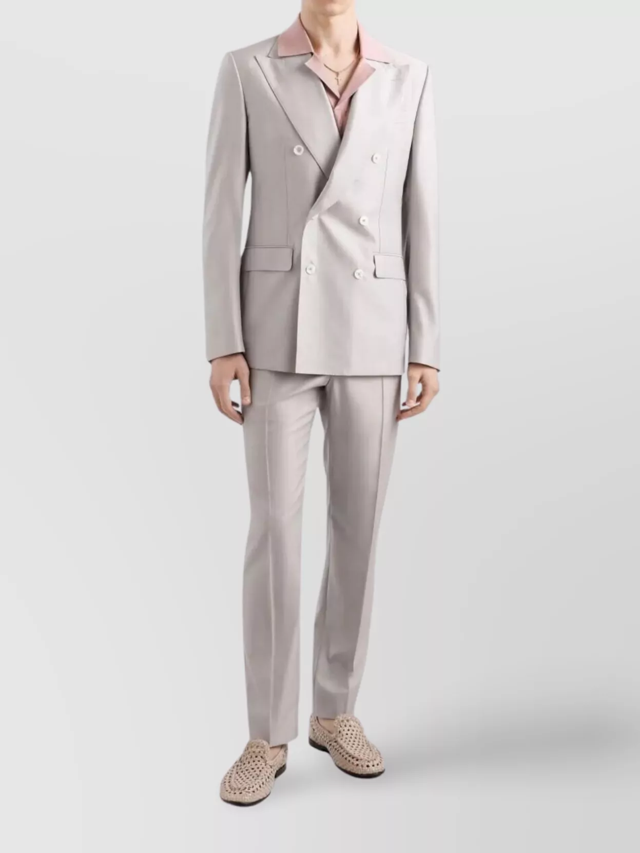 Dolce&Gabbana Wool Silk Double Breasted Suit