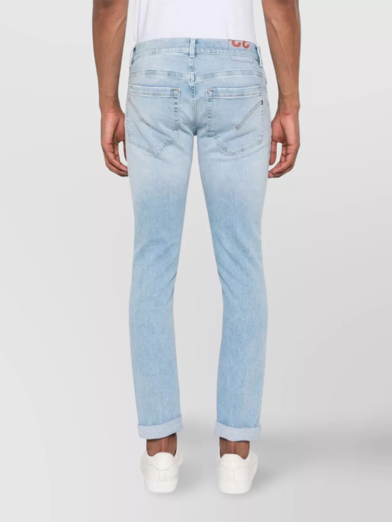 Dondup George Belt Loops Five-pocket Trousers In Blue