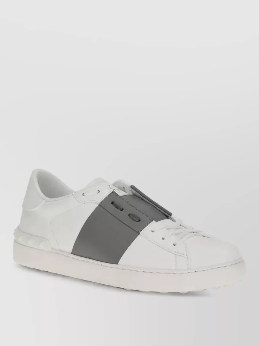 Valentino Garavani leather lace-up sneakers