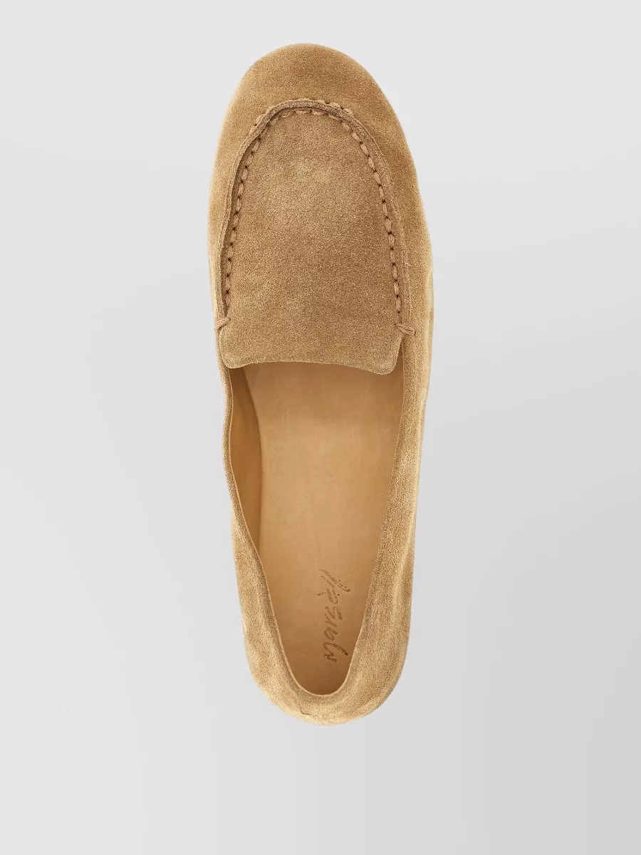 Marsell Mandolo Loafers Round Toe Suede Finish Stitch