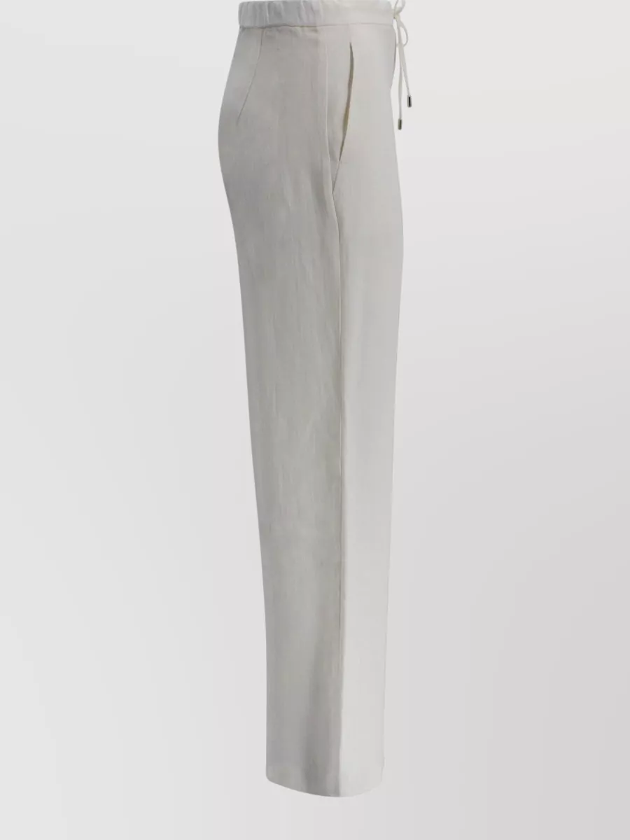 S Max Mara Linen Wide-Leg Trousers