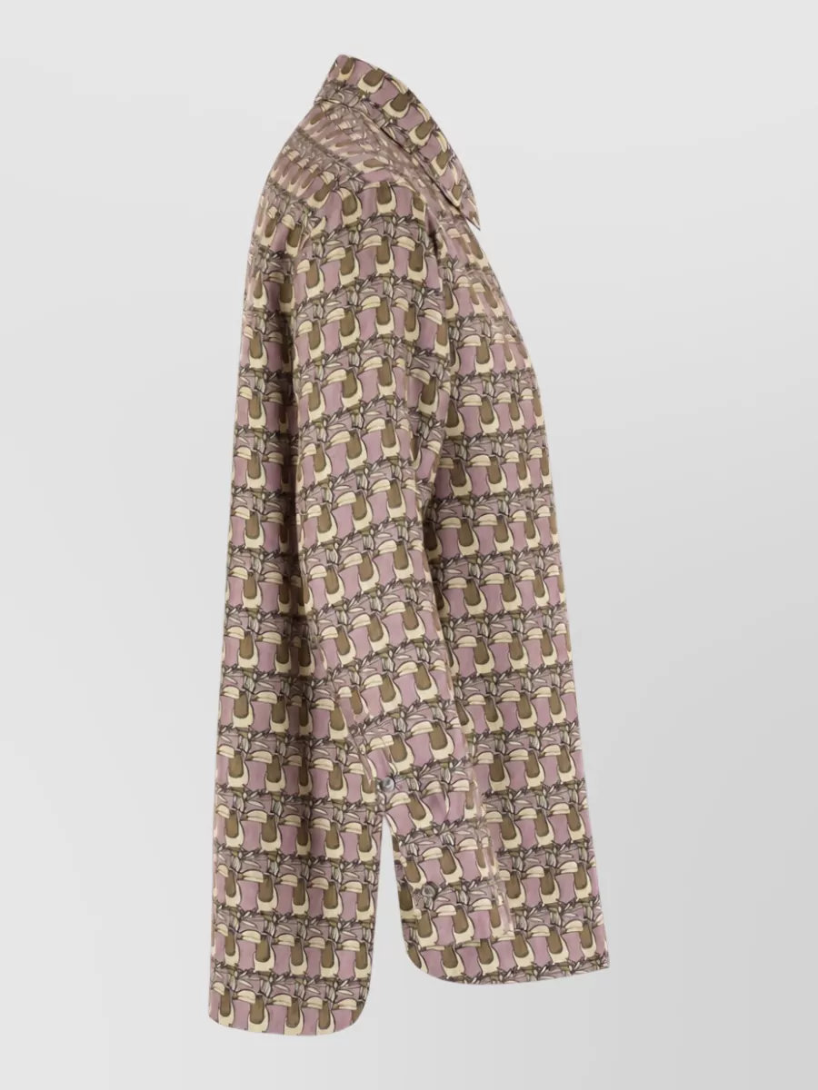 S Max Mara Reversible Printed Silk Shirt