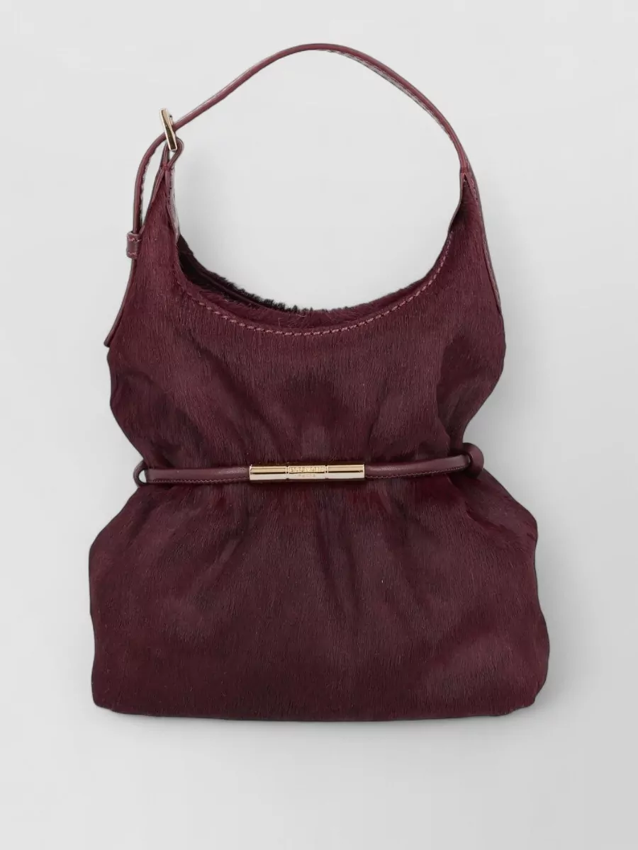 Balmain mini calf leather clutch bag