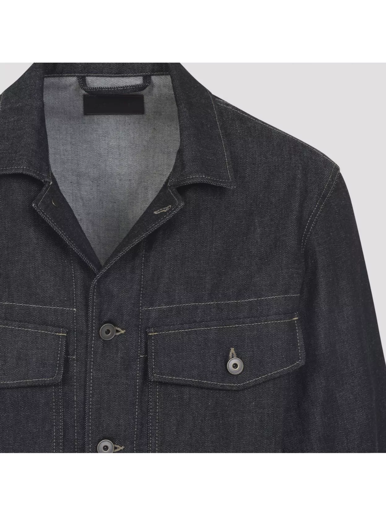 Lemaire Long Sleeve Trucker Jacket With Chest Pockets