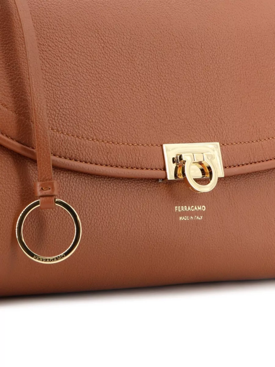 Ferragamo Gancini Leather Clutch Bag