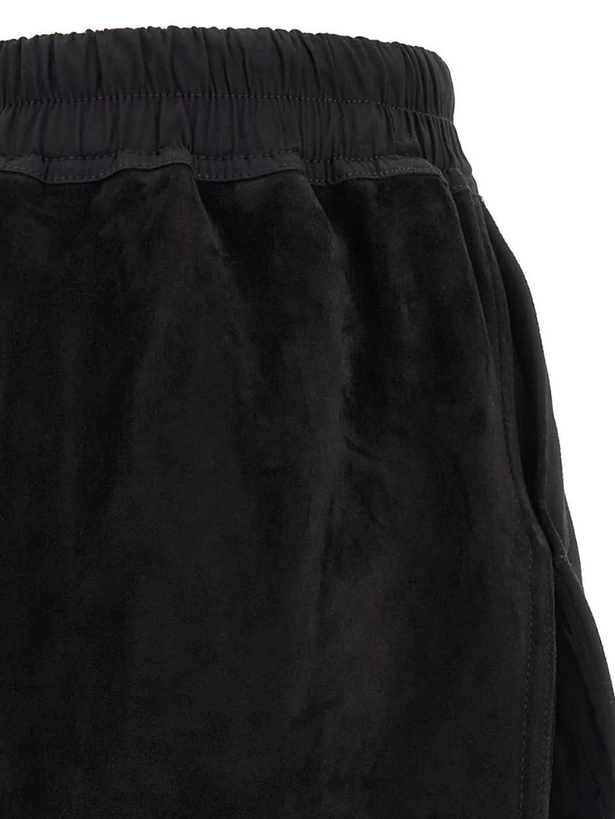 Rick Owens Cloud Layered Elastic Waistband Shorts In Black