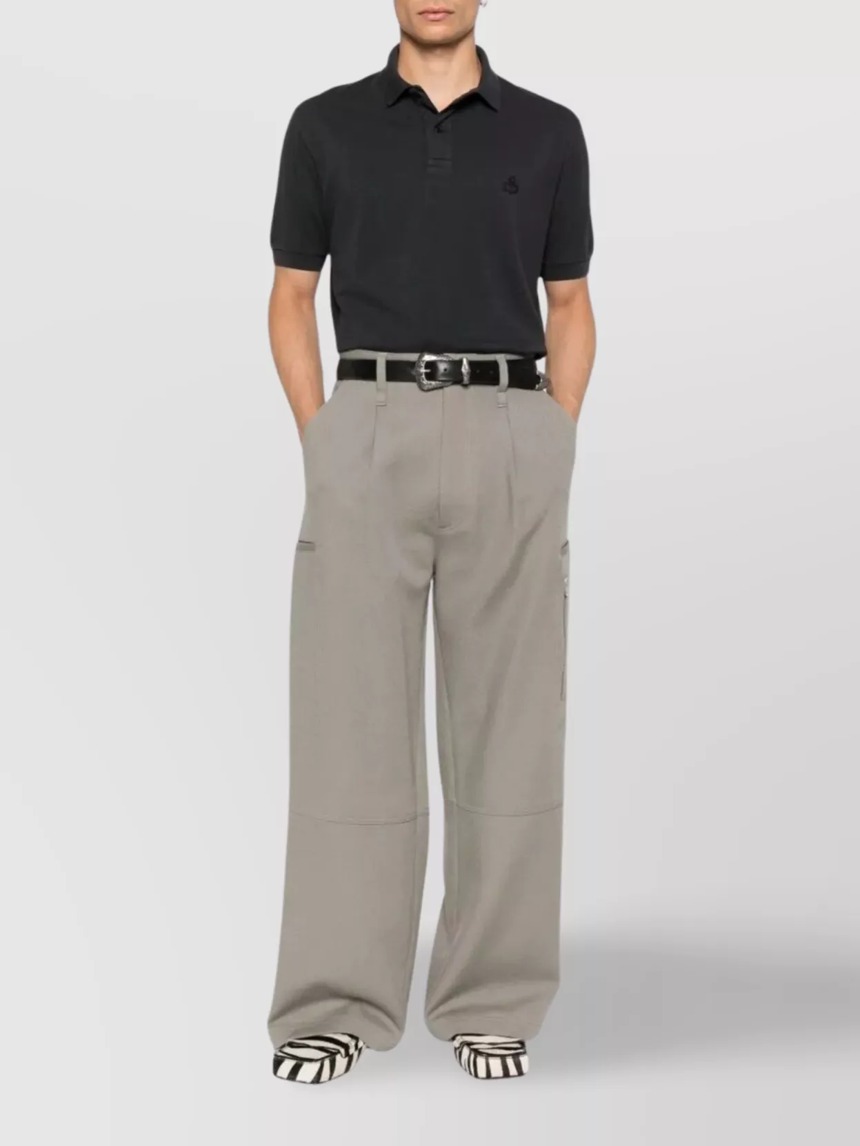 Isabel Marant Organic Cotton Polo T-shirt With Short Sleeves In Black