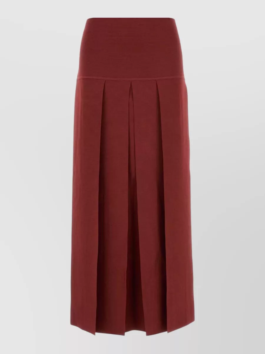 Alaïa silk blend pleated skirt