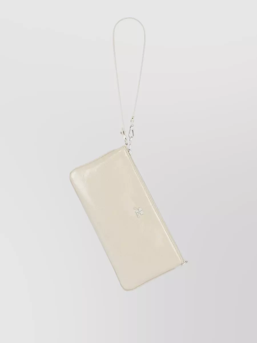 Courrèges Cloud Leather Clutch Bag