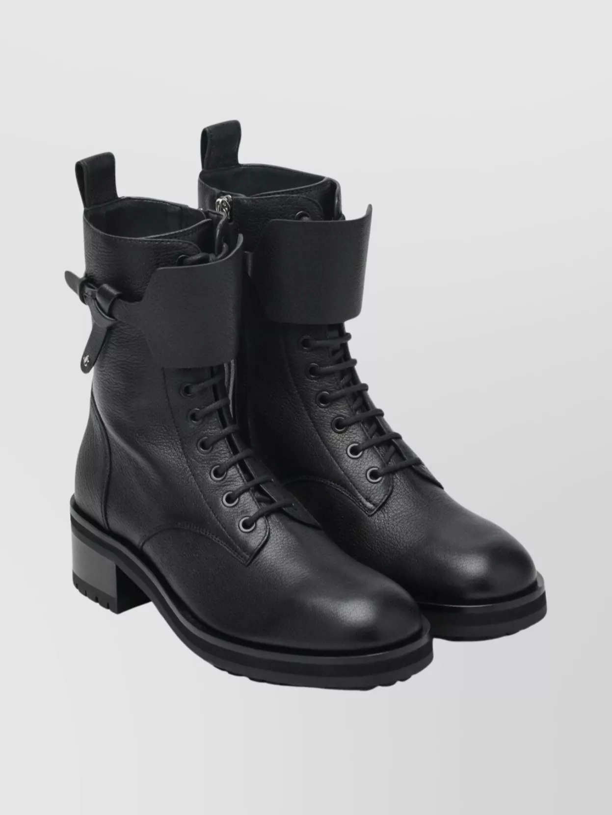 Jimmy Choo Round Toe Flat Leather Ankle Boots In Black