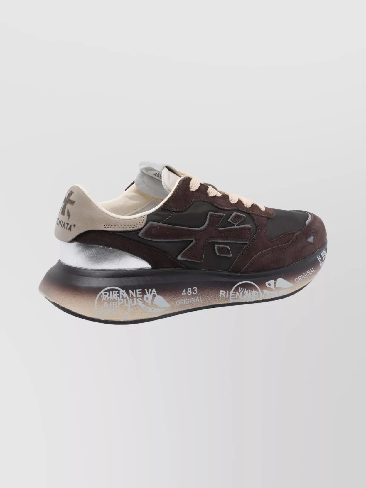Premiata Lauryn Sneakers With Contrast Sole And Perforations